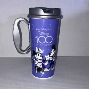 Disney Purple 100 Years of Wonder Travel Mug with Silver Lid